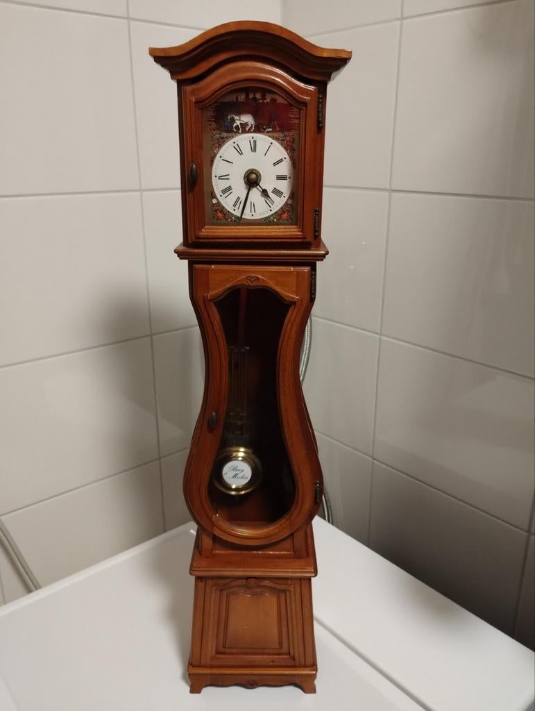 Houten mini staande klok, Antiek en Kunst, Ophalen of Verzenden
