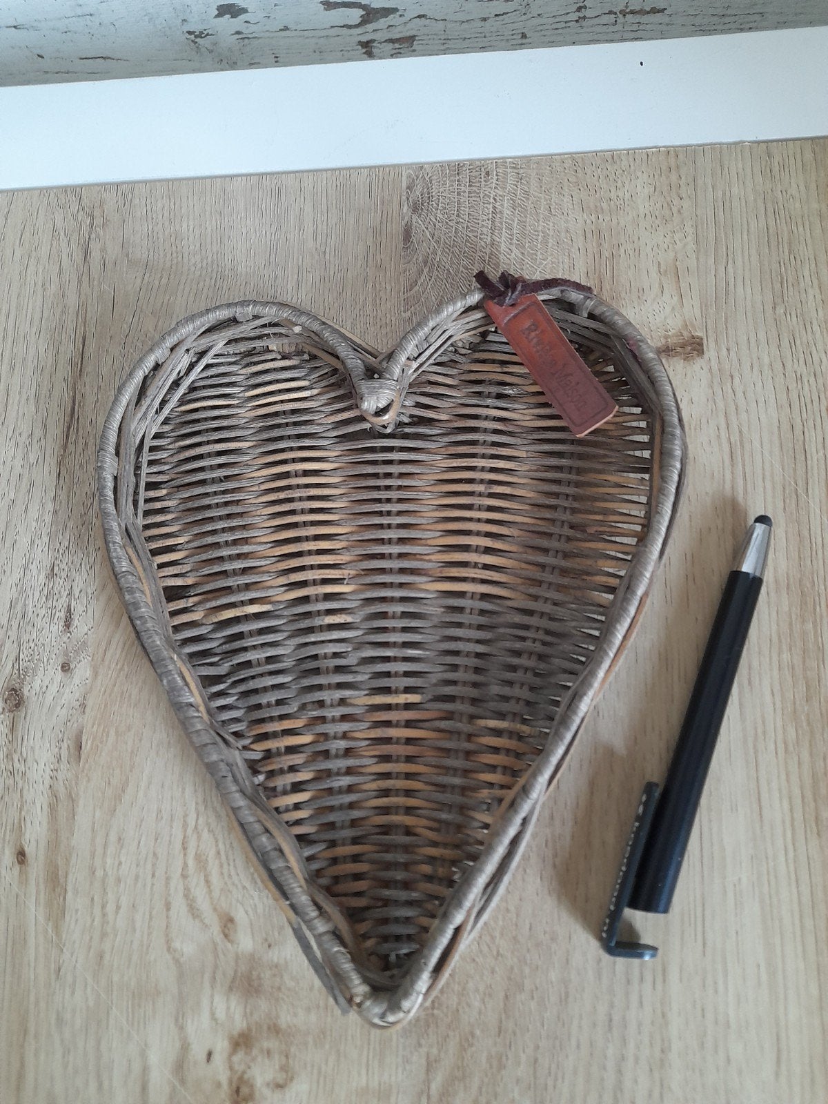 rattan hartje dienblad riviera maison, Huis en Inrichting, Woonaccessoires | Dienbladen, Verzenden