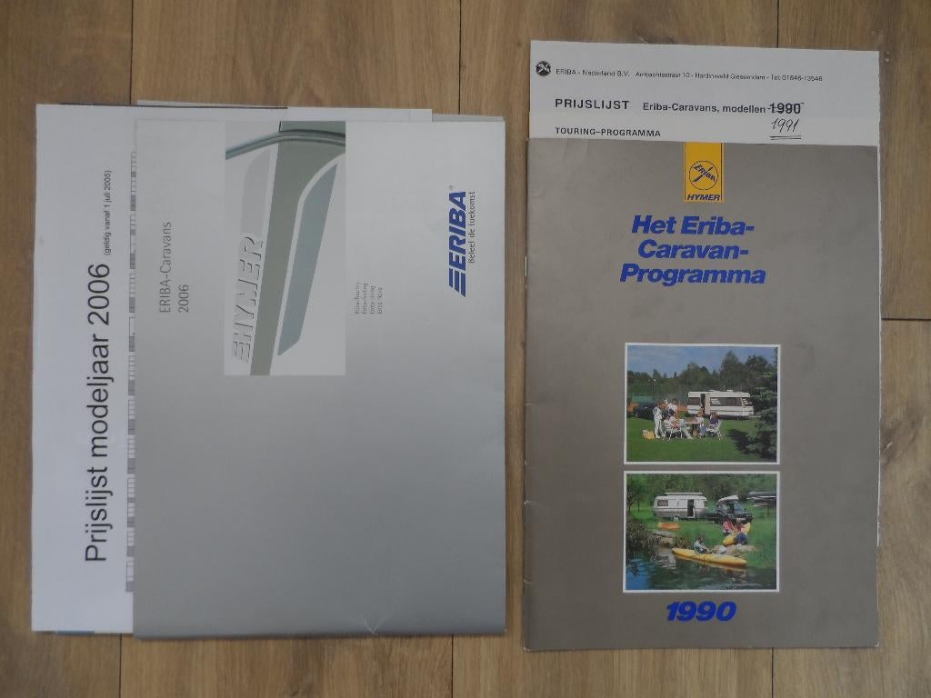 Folder Eriba caravan 1990-2019, Ophalen of Verzenden