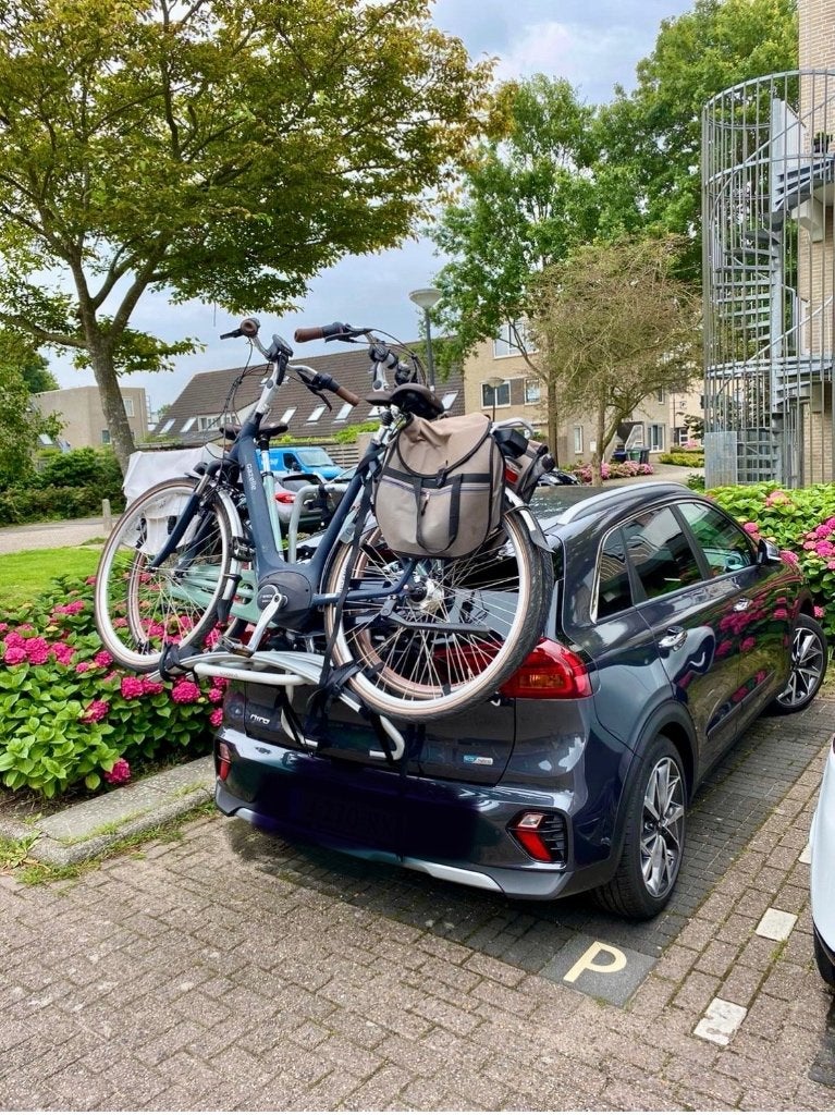 Fietsendrager E-bike's geen trekhaak nodig!, Gebruikt, 2 fietsen, Elektrische fiets, Achterklepdrager