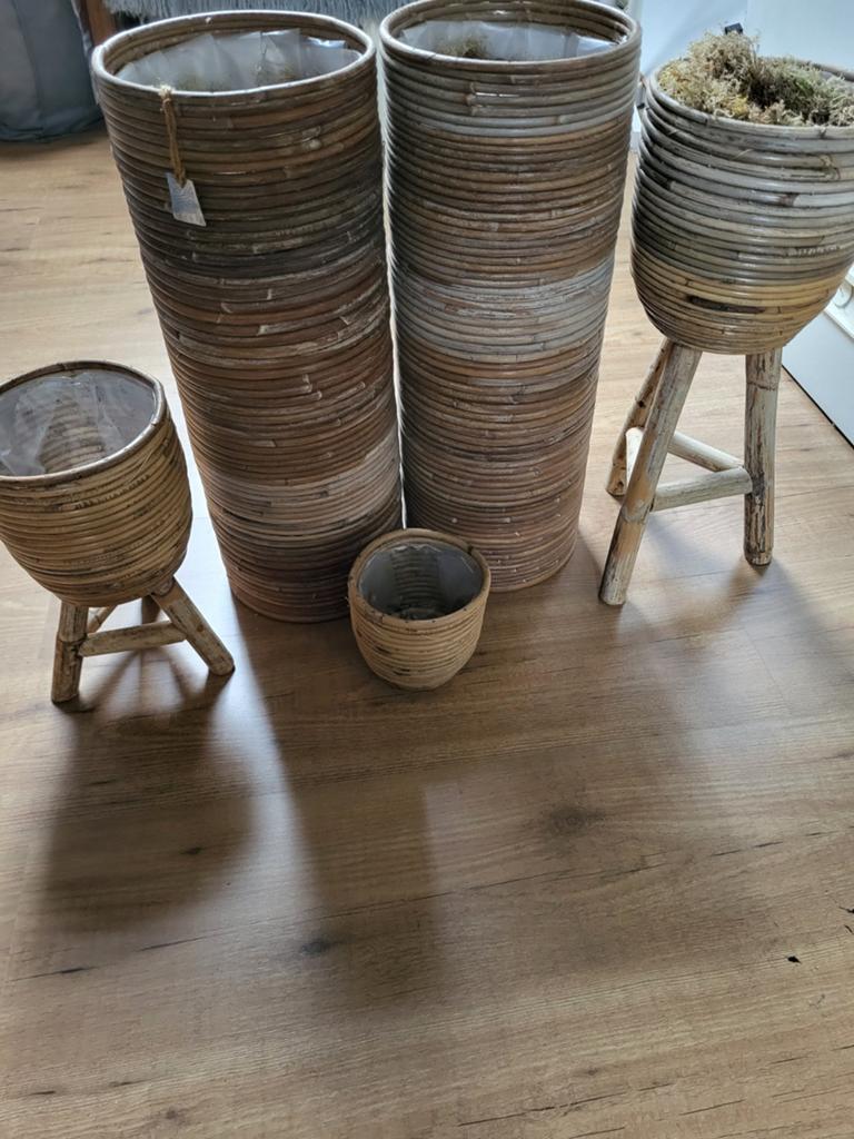 Rieten potten, Ophalen, Overige materialen, Rond, Minder dan 40 cm
