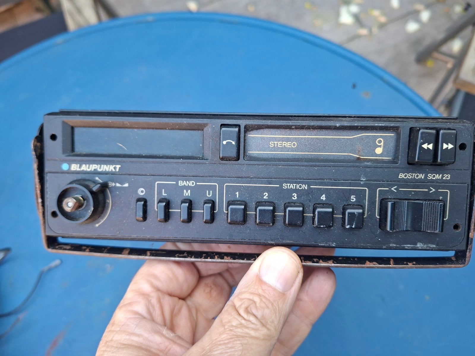Vintage autoradio met cassettespeler Blauwpunkt, Auto diversen, Autoradio's, Verzenden, Gebruikt