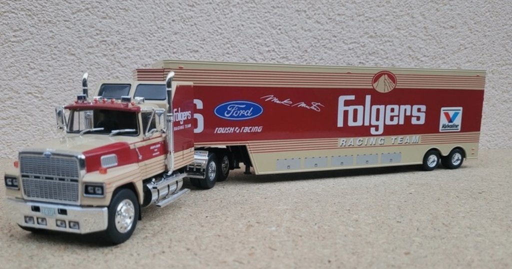 FORD LTL 9000 FOLGERS NASCAR RACING lim. ed. 1/43 USA TRUCKS, Verzenden, Nieuw, Bus of Vrachtwagen, Overige merken