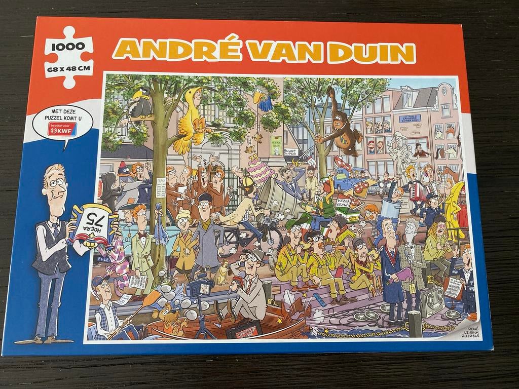 André van Duin legpuzzel 1000 stukjes KWF, Ophalen, 500 t/m 1500 stukjes, Nieuw, Legpuzzel