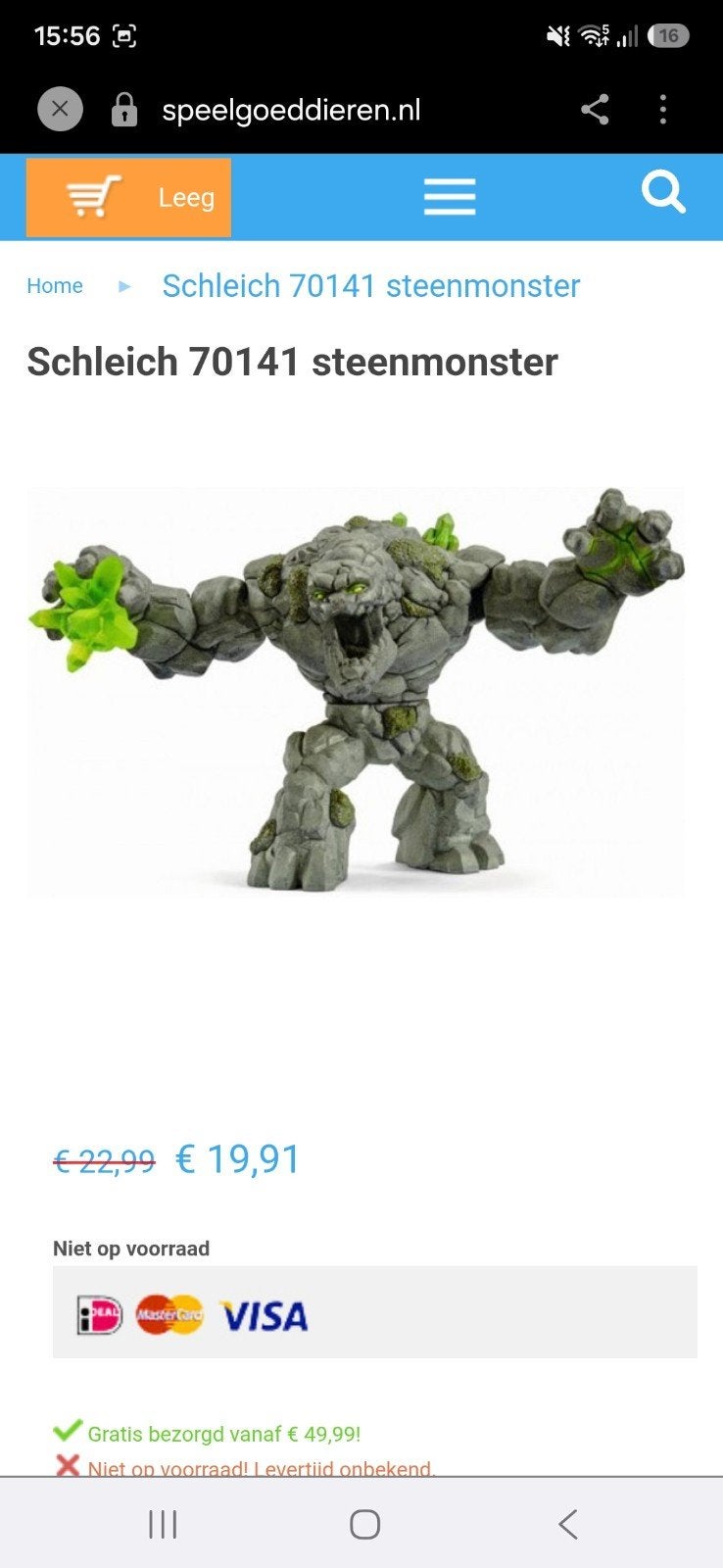 Schleich 70141 Steenmonster - Eldrador Creatures, Ophalen of Verzenden, Zo goed als nieuw