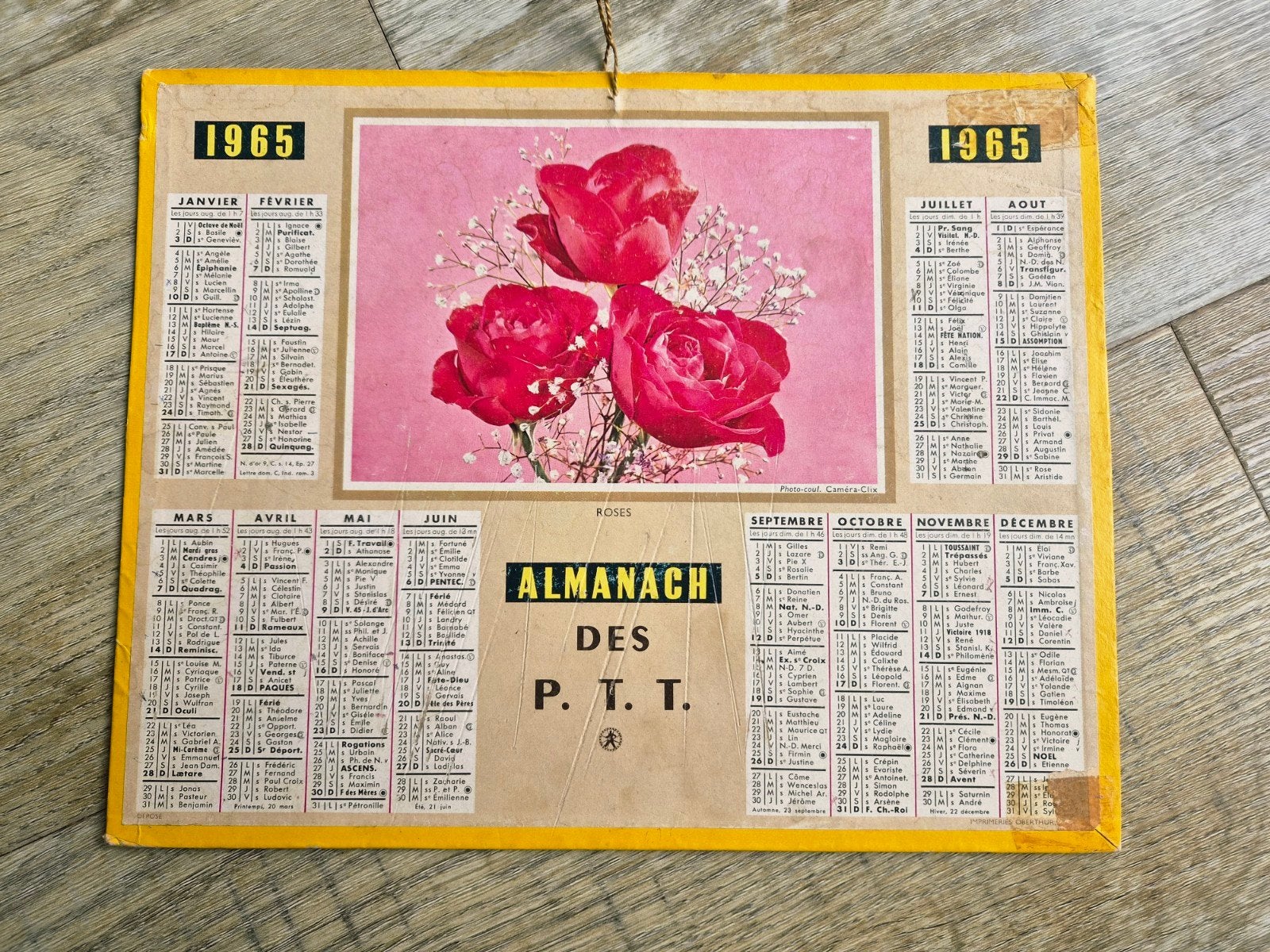 Franse wandkalender 1965, Ophalen of Verzenden