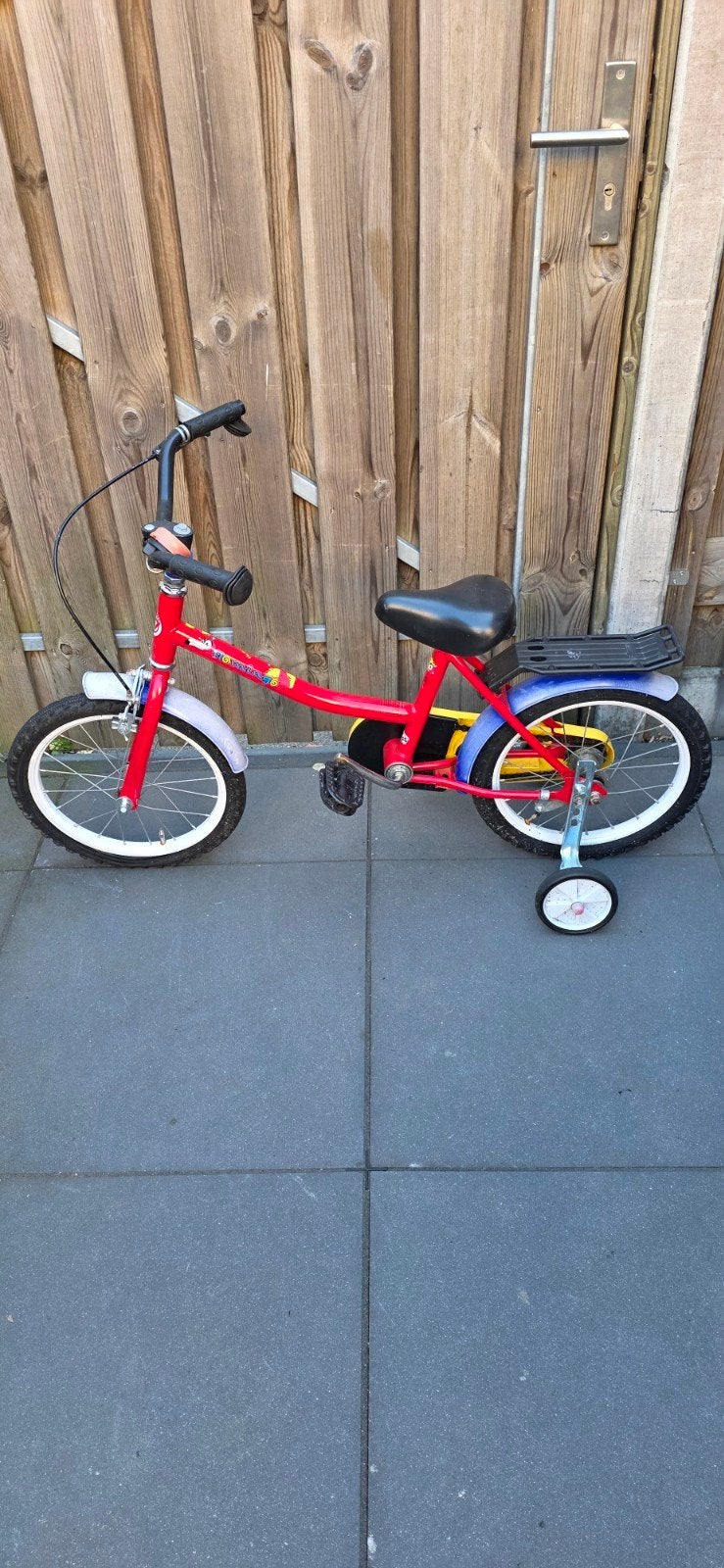 fiets 16 inch met zijwieltjes, Ophalen, Gebruikt, Terugtraprem