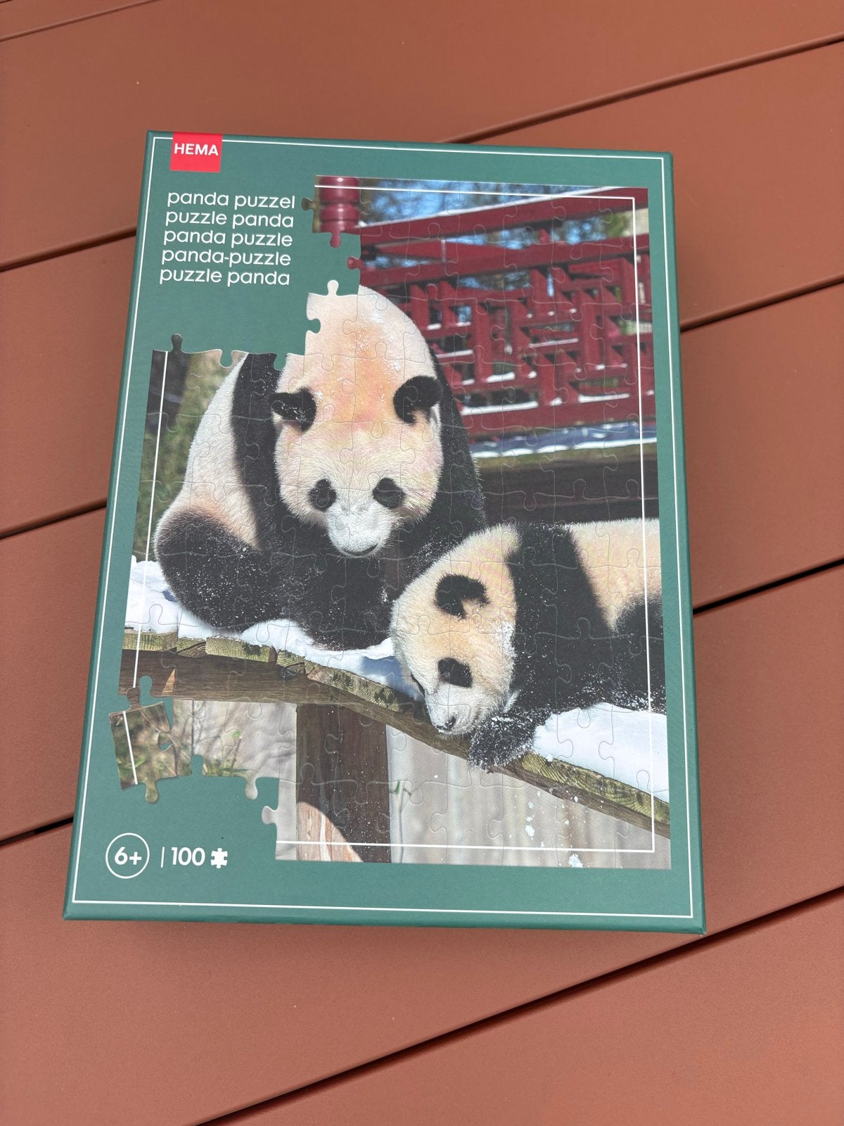 Hema Panda Puzzel - 100 Stukjes, Hobby en Vrije tijd, Denksport en Puzzels, Ophalen of Verzenden, Minder dan 500 stukjes, Nieuw