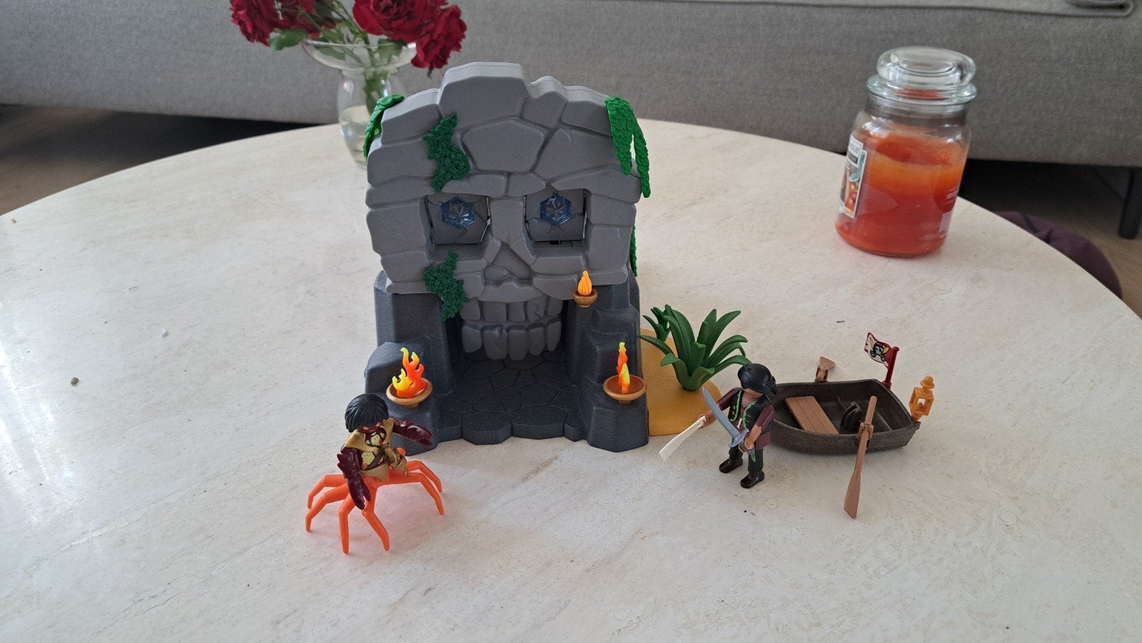 Playmobil Piraten Schateiland met Figuren en Boot, Pirates, Gebruikt, Complete set, Overige typen