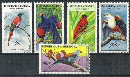 Senegal Mi nr 239/243 postfris Vogels, Verzenden, Postfris, Dier of Natuur