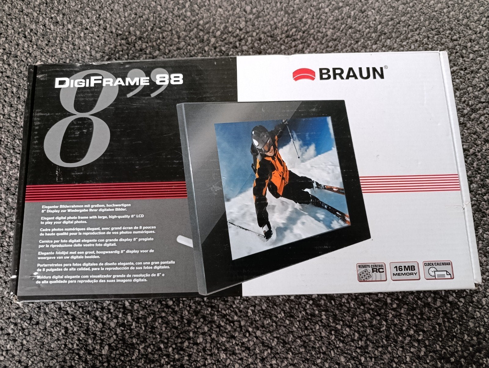 Braun DigiFrame 88 Digitale Fotolijst - 8 inch, Ophalen of Verzenden, Zo goed als nieuw, Braun