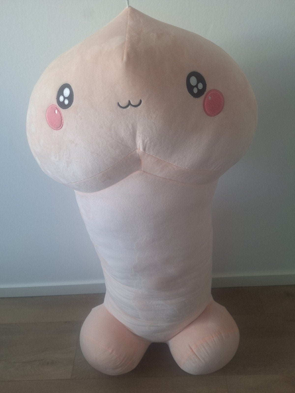Grote piemel knuffel - grappige pluche, Overige typen, Ophalen of Verzenden, Zo goed als nieuw, Meerkleurig