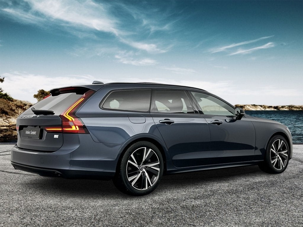 Volvo V90 T6 340PK Recharge R-Design| Panodak| Adap.Cruise|, Auto's, Dealer onderhouden, 4 cilinders, Blauw, 340 pk