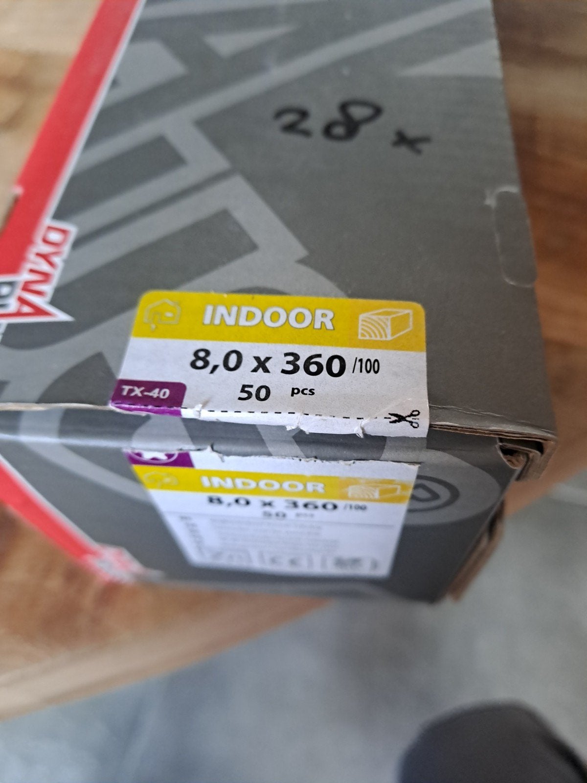 DynaPlus schroeven 8.0 x 360 mm (28 stuks), Ophalen, Nieuw, 250 mm of meer, Schroeven