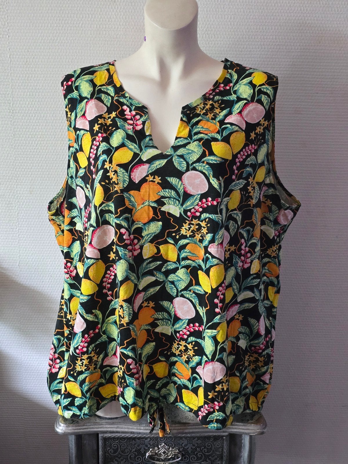 Zomerse top met fruitprint maat 3XL, Meerkleurig, Onbekend, Gedragen, Shirt of Top