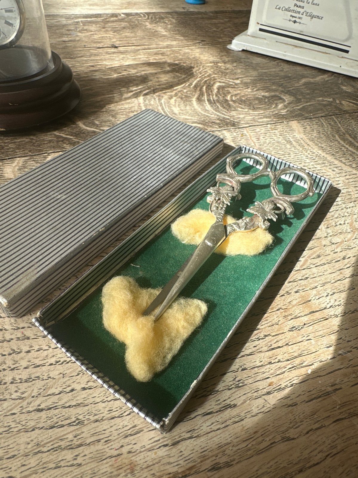 Klassieke Zilveren/Verzilverde Druivenschaar +Originele Doos, Ophalen of Verzenden