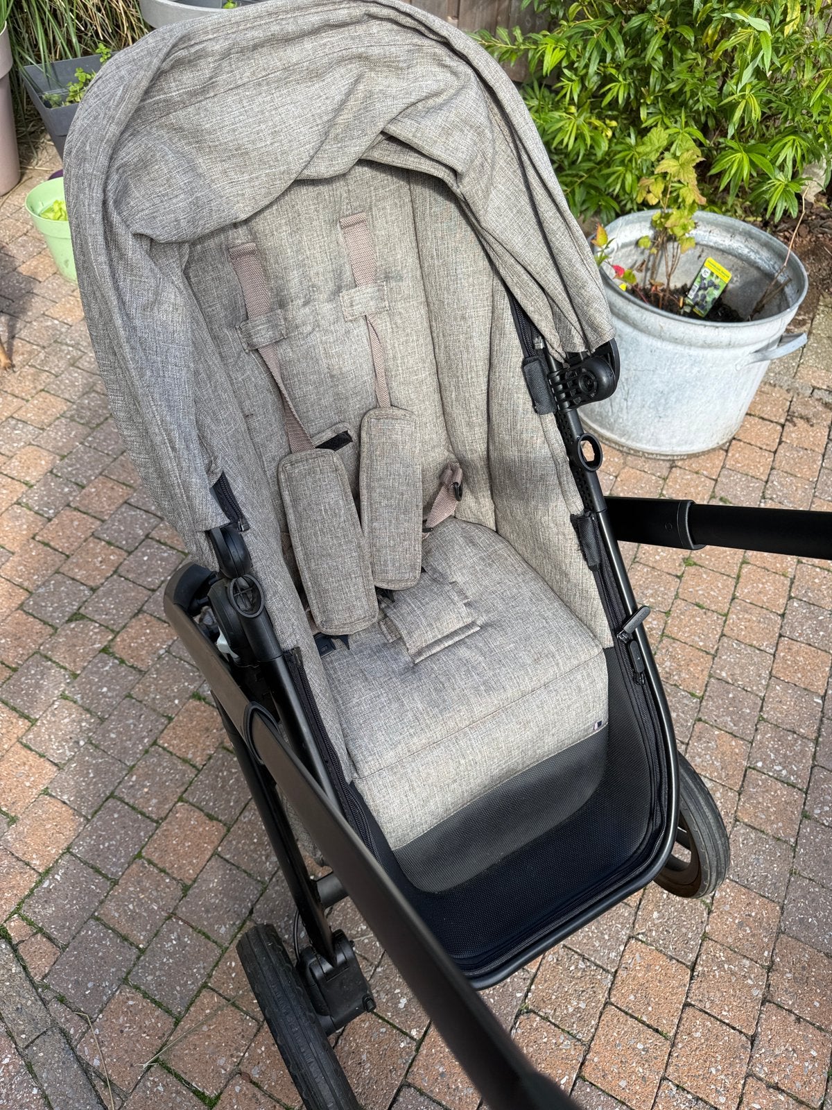 Kinderwagen 3-in-1 Dubatti One E6 Grijs incl. Reiswieg, Ophalen of Verzenden, Zo goed als nieuw, Kinderwagen, Met reiswieg