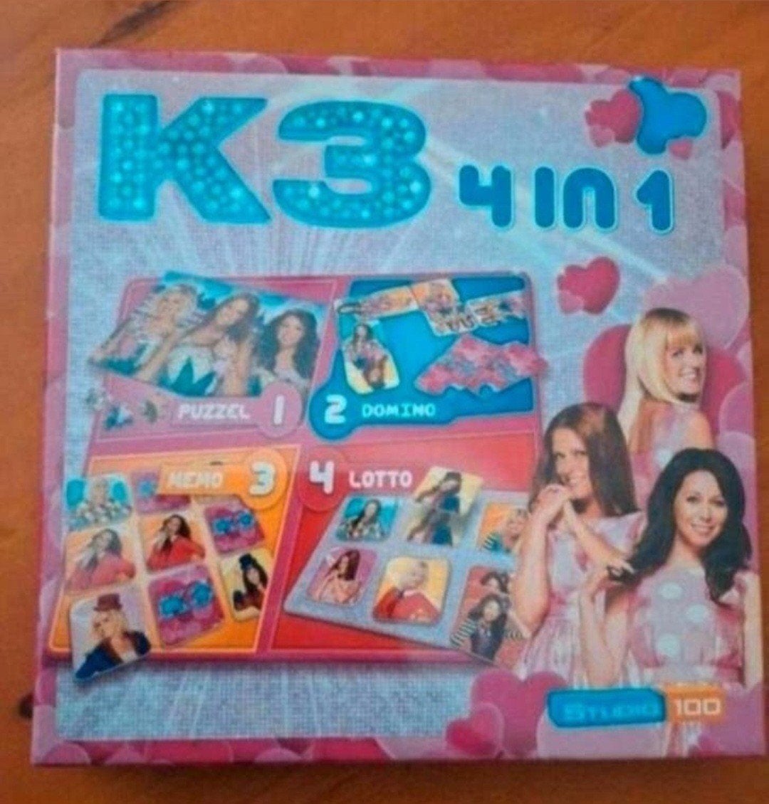 K3 4-in-1 Spellenpakket: Puzzel, Domino, Memo, Lotto, Ophalen of Verzenden, Nieuw