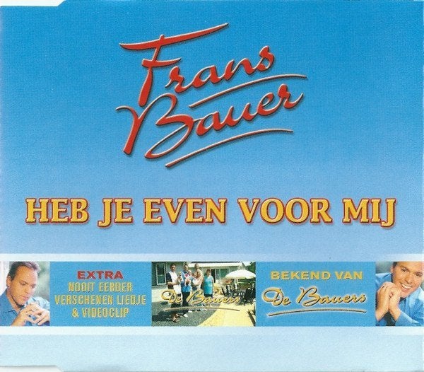 Frans Bauer – Heb Je Even Voor Mij Maxi Single CD, Verzenden, Zo goed als nieuw, Nederlandstalig