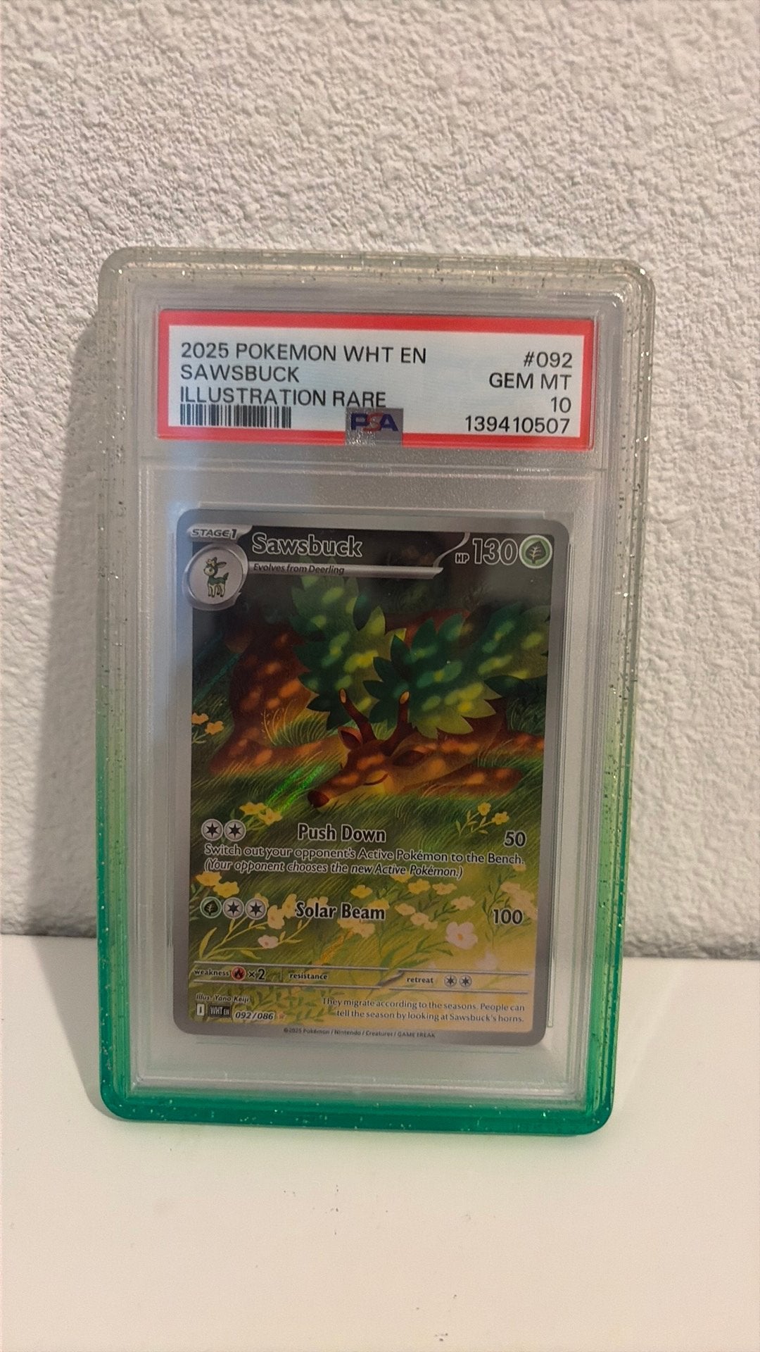 Sawsbuck Illustration Rare – PSA 10 GEM MINT - POP 49, Ophalen of Verzenden, Nieuw, Losse kaart, Foil