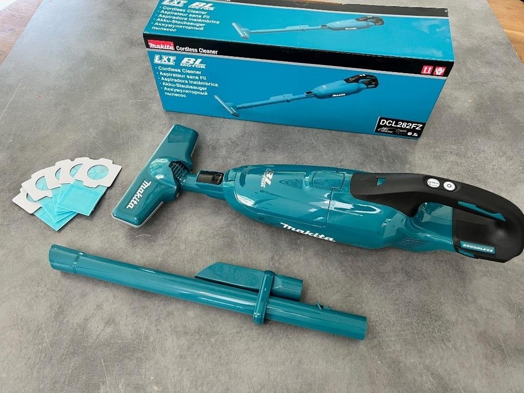 MAKITA DCL282FZB 18v ACCU STEELSTOFZUIGER ZWART LI-ION LXT