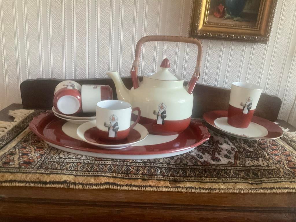 Vintage Droste Servies - Chocolade Meisje - Compleet, Antiek en Kunst, Verzenden