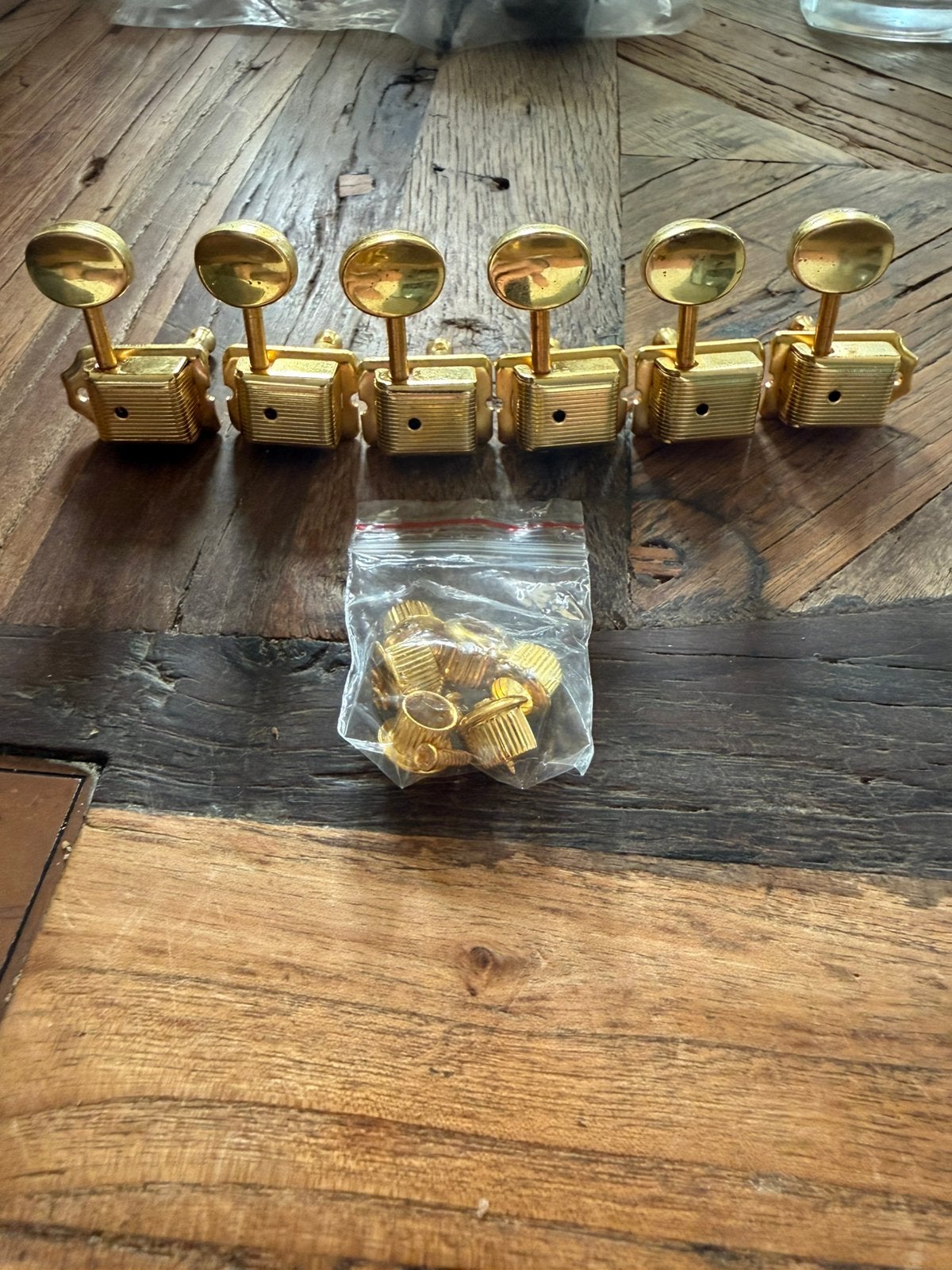 Stemmechanieken vintage style Gold compleet, Muziek en Instrumenten, Instrumenten | Onderdelen, Verzenden, Geen, Nieuw, Elektrische gitaar