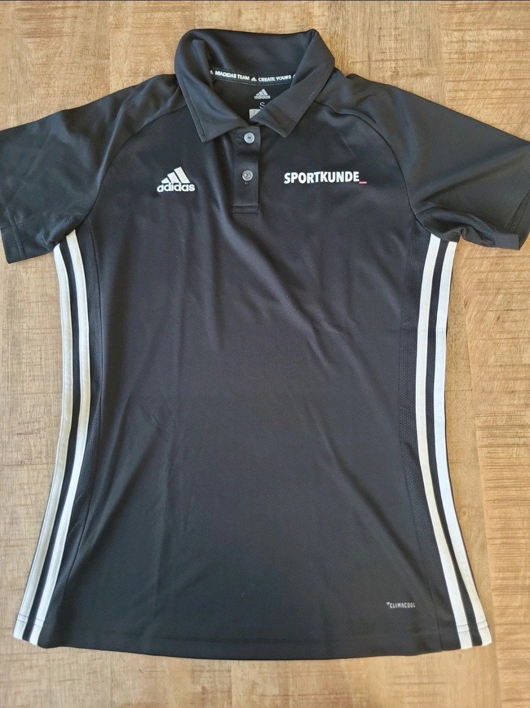 Adidas SportKunde Polo Sportshirt Zwart – Maat S – ClimaCool, Adidas, Zwart, Overige typen, Ophalen of Verzenden