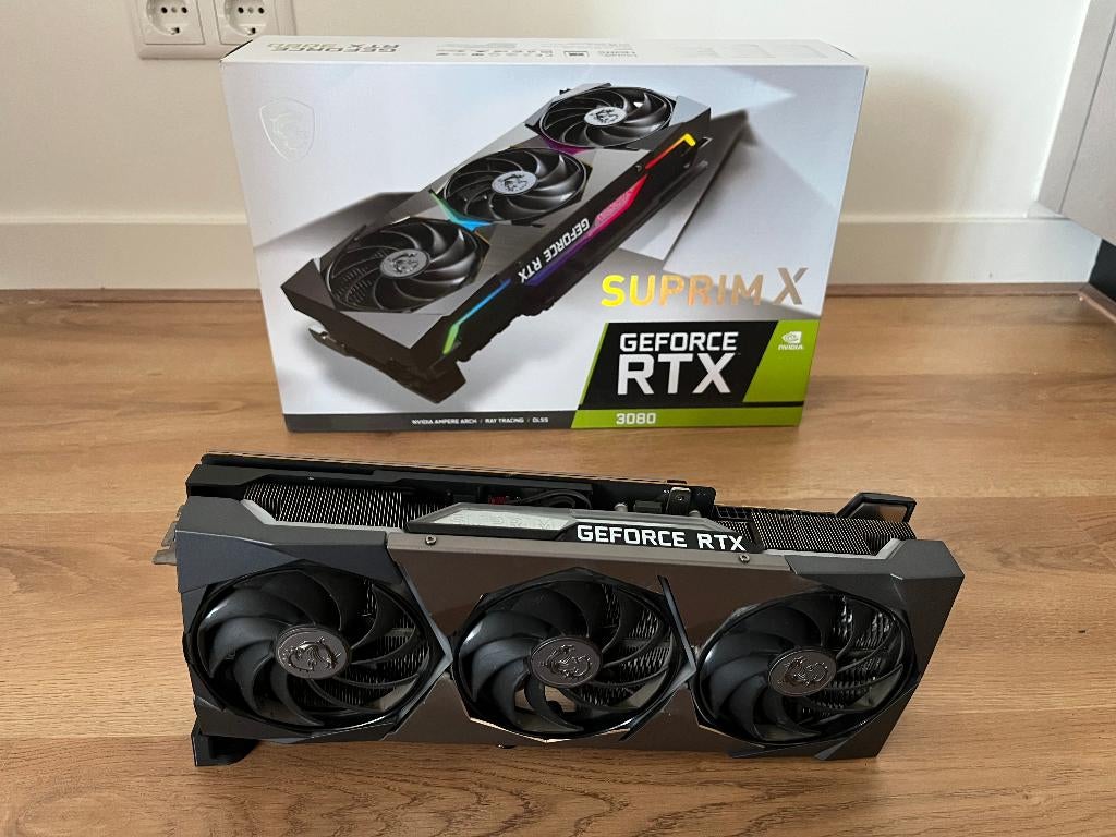 Garantie! ~ MSI GeForce RTX 3080 Suprim X 10GB, GDDR6, PCI-Express 4, Ophalen of Verzenden, Zo goed als nieuw