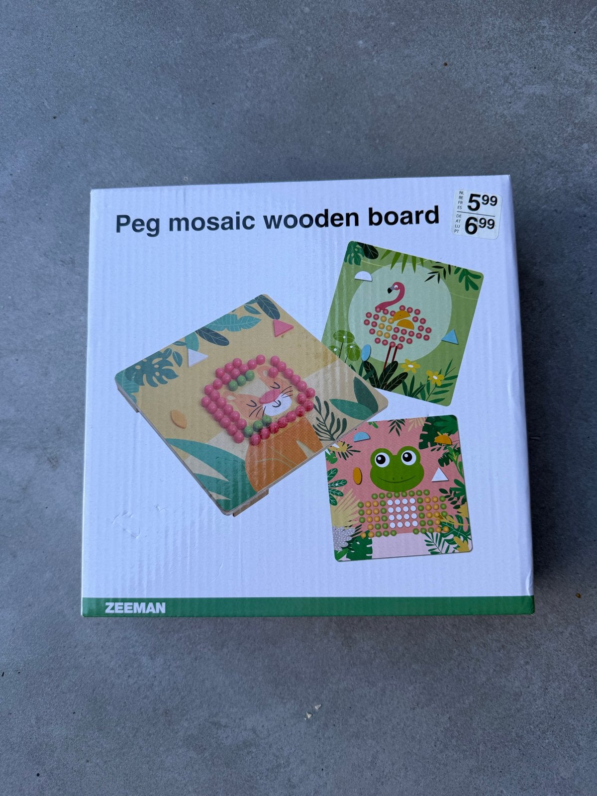 Zeeman Peg Mozaïek Houten Bord - Nieuw in verpakking, Ophalen of Verzenden, Nieuw, Overige typen