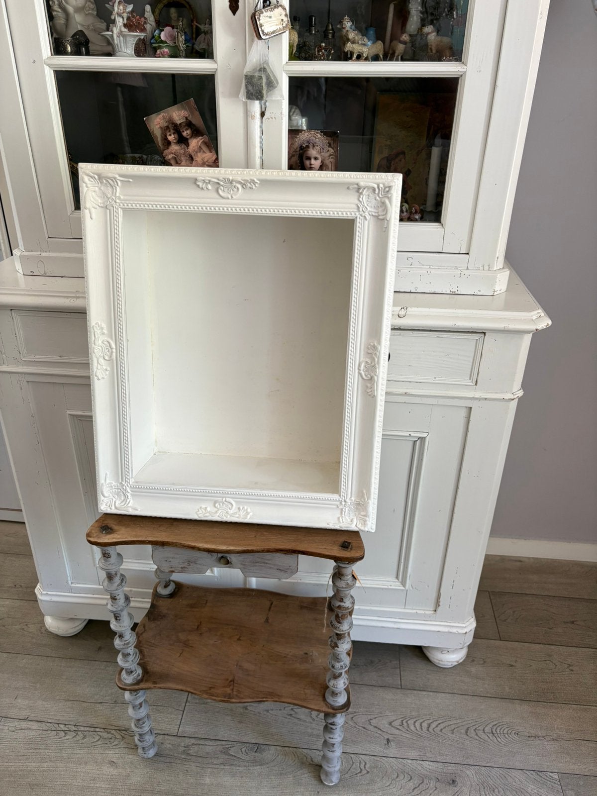 Brocante kijkkast vitrine kist, Ophalen of Verzenden