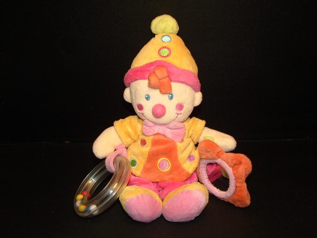 NICOTOY POPJE CLOWN VELOURS HUIDSKLEUR MET VELOURS, Verzenden, Nieuw, Overige typen