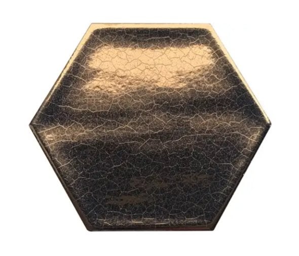 Hexagon Gold tegels, Doe-het-zelf en Verbouw, Tegels, Nieuw, Wandtegels, Keramiek, Minder dan 20 cm, Minder dan 20 cm, 5 tot 10 m²