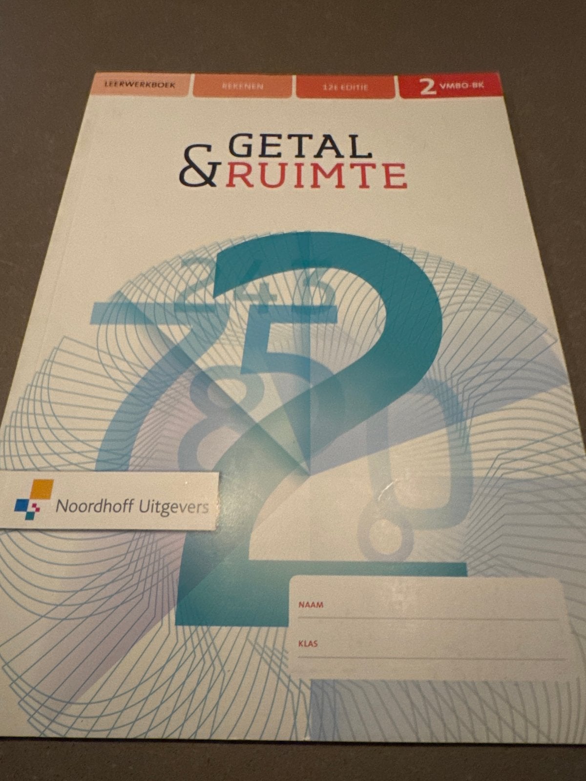 Getal & Ruimte 2 VMBO-BK 12e editie - Rekenboek, Boeken, Schoolboeken, Nieuw, Wiskunde A, VMBO, Ophalen of Verzenden