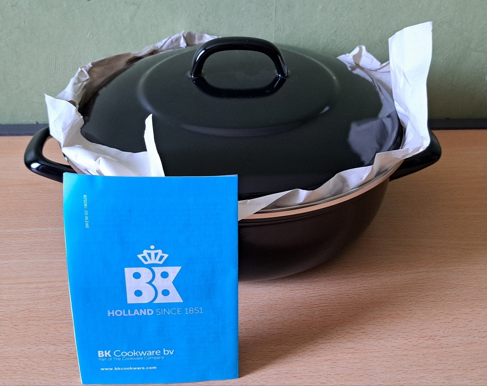 Hagelnieuwe emaile braadpan van BK, Huis en Inrichting, Keuken | Potten en Pannen, Braadpan, BK, Nieuw, Ophalen of Verzenden