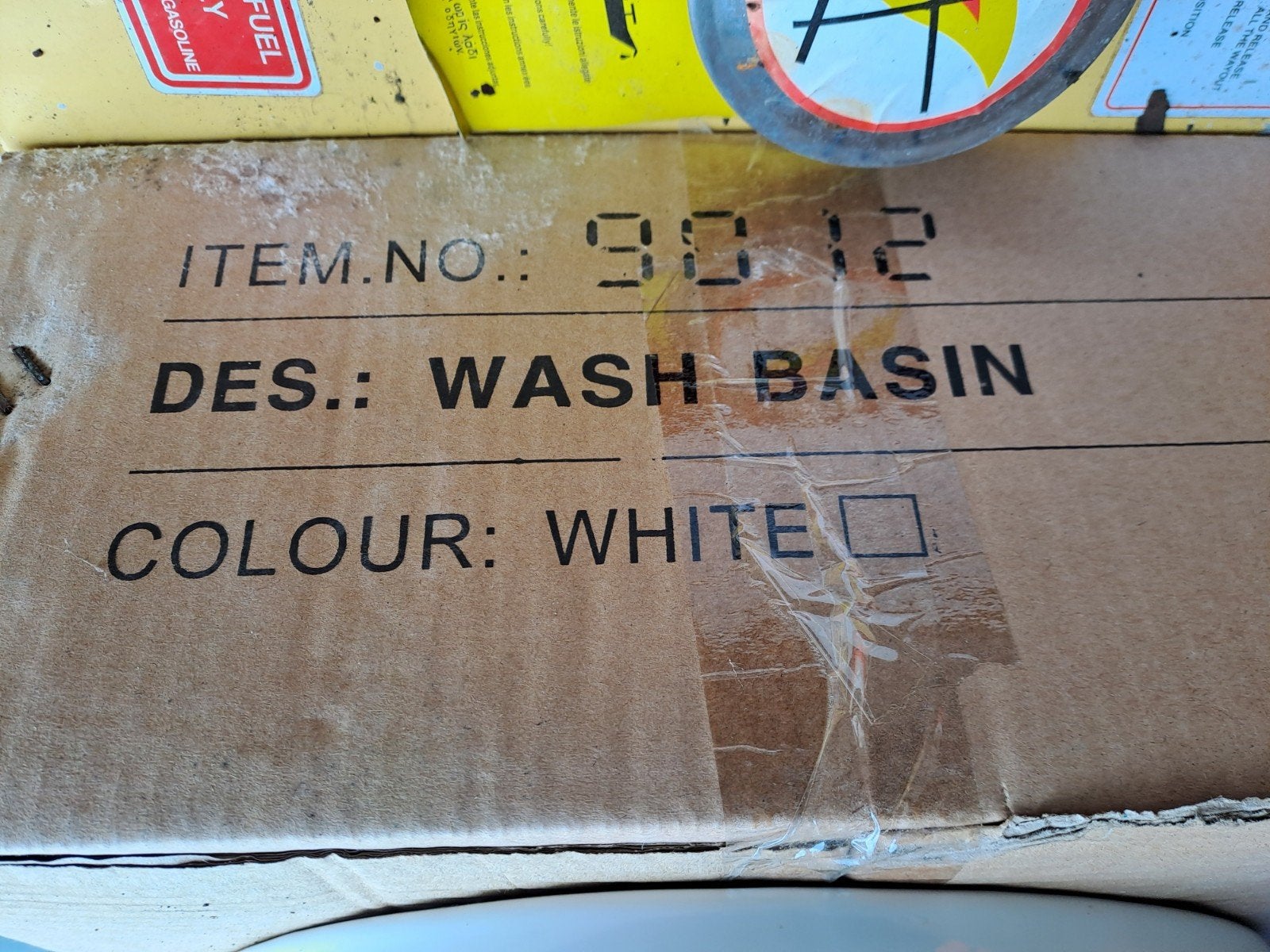 Mooie design wasbak wit nieuw in doos., Ophalen, Nieuw
