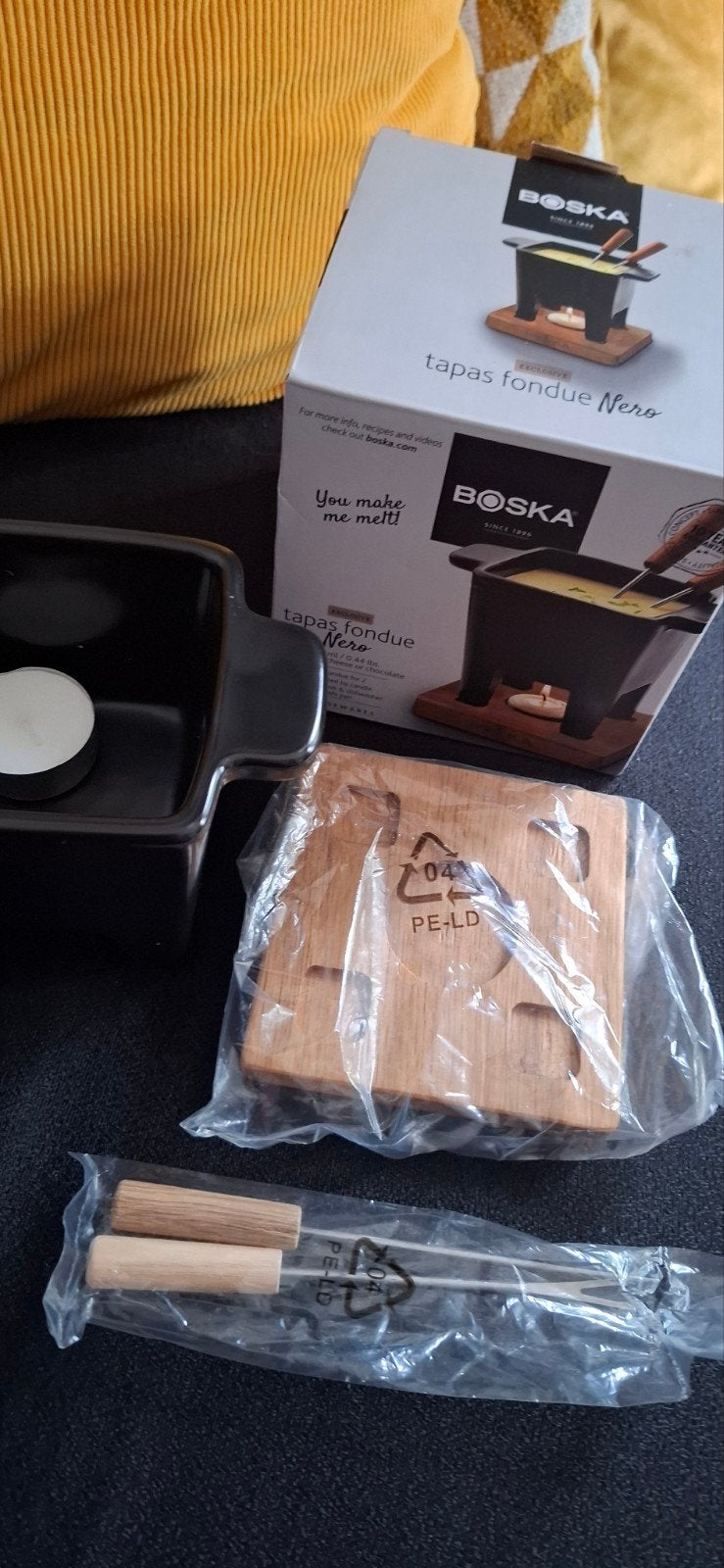 Boska kaas/choco fondue setje in nieuw staat compleet, Ophalen of Verzenden