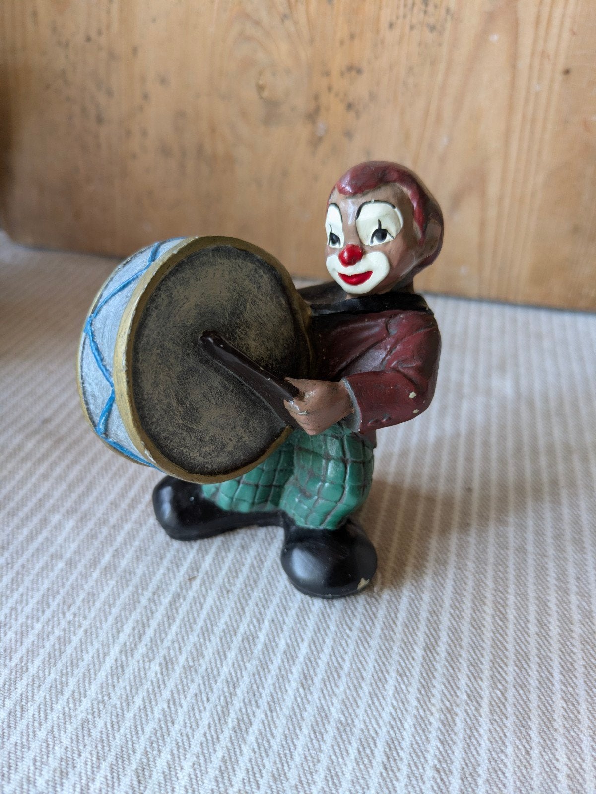 Vintage Gilde Clown met trommel, Verzamelen, Beelden en Beeldjes, Ophalen of Verzenden, Zo goed als nieuw