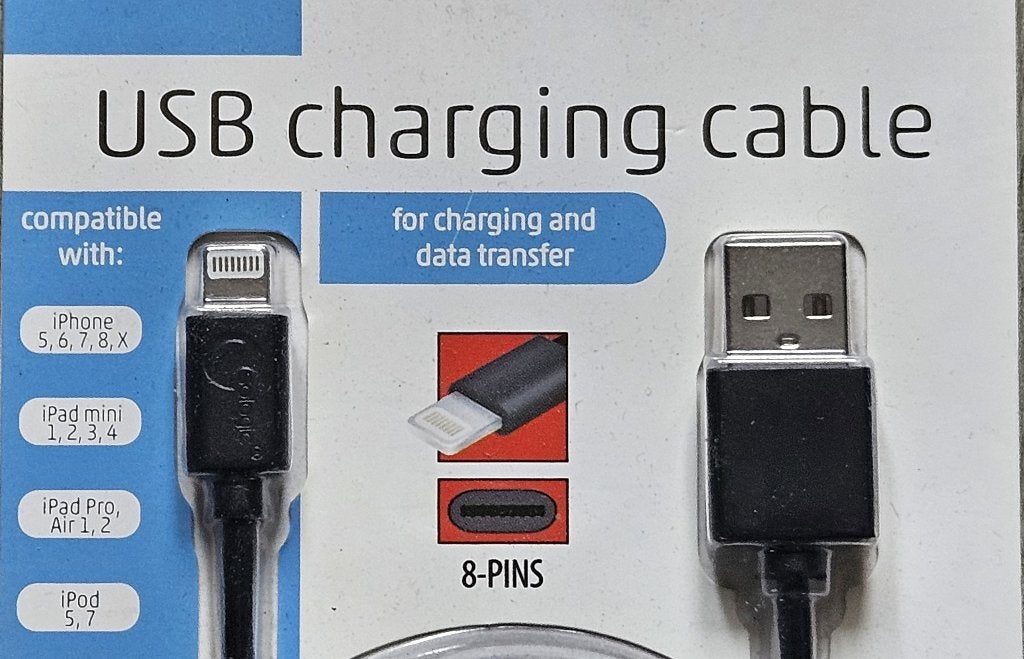 USB naar Lightning kabel 2,5 m voor Apple iPhone en iPad, Ophalen of Verzenden, Nieuw, Oplaadkabel, Apple