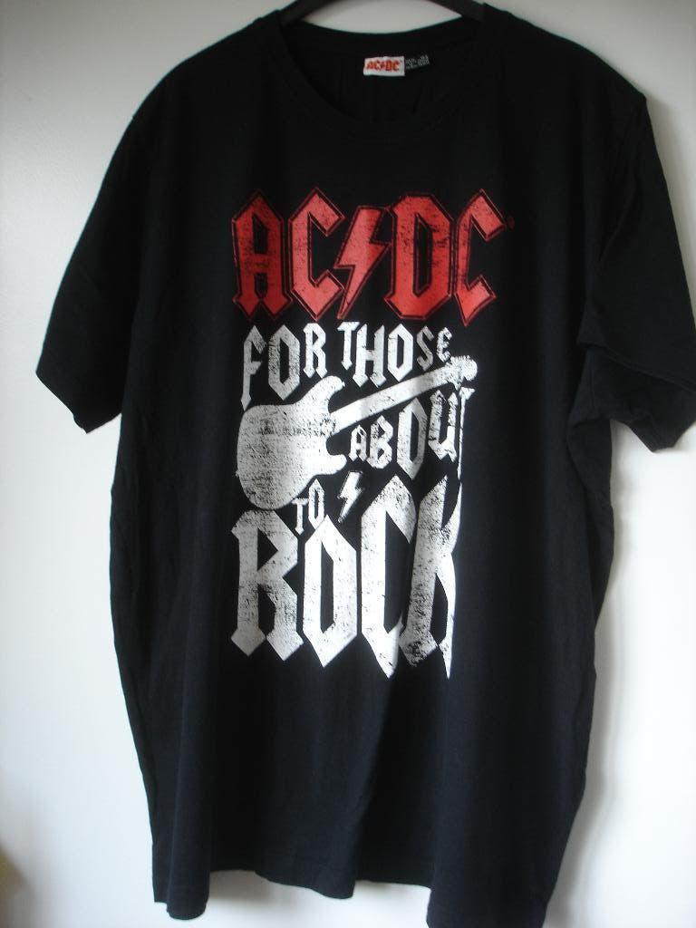 ACDC t shirt, Ophalen, Acdc, Zwart, Nieuw