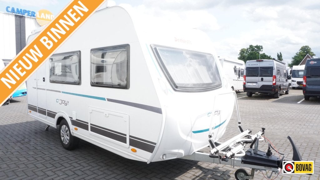 Dethleffs C'Joy 420 QSH Dakluifel/Voortent/Fietsd, Schokbreker, Bedrijf, Treinzit, Dethleffs