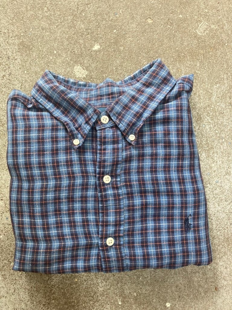 Ralph Lauren Overhemd – XXL - Classic Fit - Oxford - Blue, Blauw, Ralph Lauren, Ophalen of Verzenden, Zo goed als nieuw