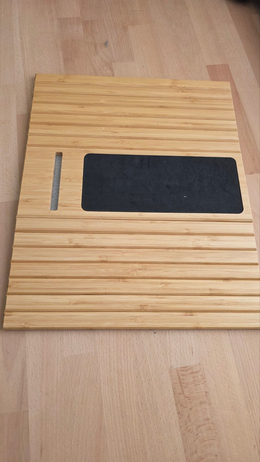 Bamboe bank dienblad met antislip en telefoonhouder, Hout, Ophalen of Verzenden, Zo goed als nieuw, Modern