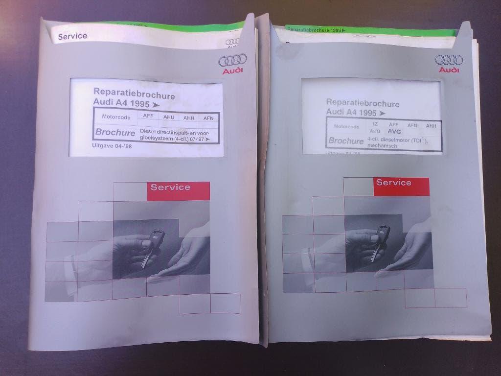 Audi A4 B5 dealer werkplaatsboeken 1.9 TDi motor 90 + 110 PK, Ophalen of Verzenden, Gelezen, Audi