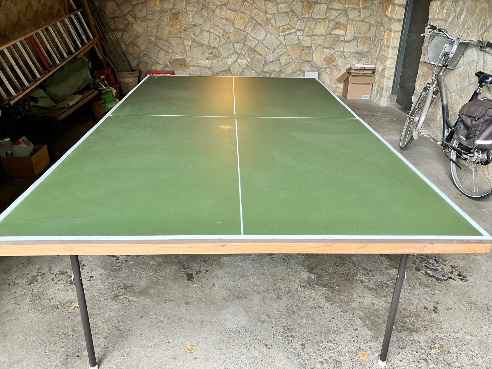 Vintage Heemskerk Roltafel '82 Tafeltennistafel, Ophalen, Gebruikt, Tafel Indoor, Inklapbaar