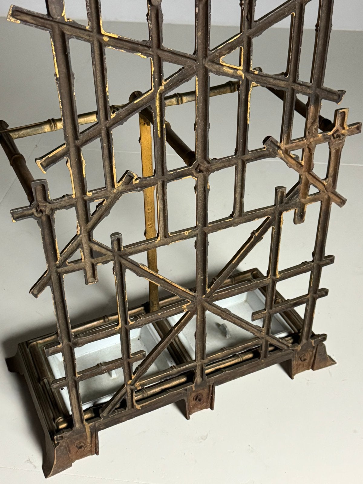 Kapstok gietijzer ca. 1900 faux bamboo, Zo goed als nieuw, Minder dan 100 cm, Metaal, Ophalen