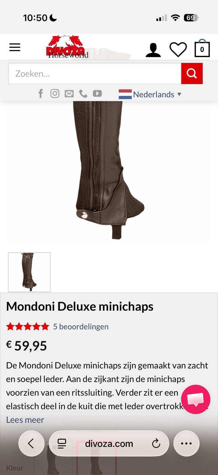 Mondoni chaps xl bruin zgan, Ophalen of Verzenden, Zo goed als nieuw, Overige soorten, Schoeisel
