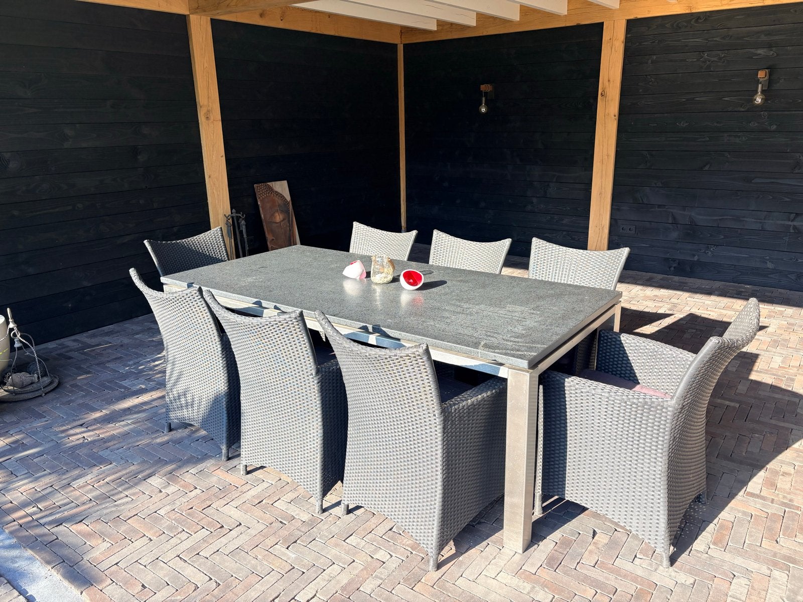 Tuintafel met 8 stoelen