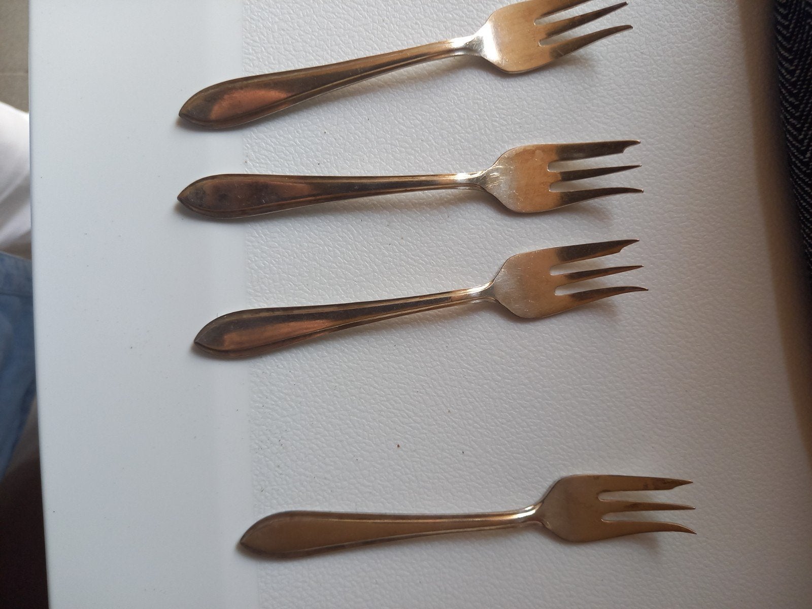 zilveren Set van 4 vintage Sola vorkjes 2 Nescafe vorkjes, Antiek en Kunst, Ophalen of Verzenden