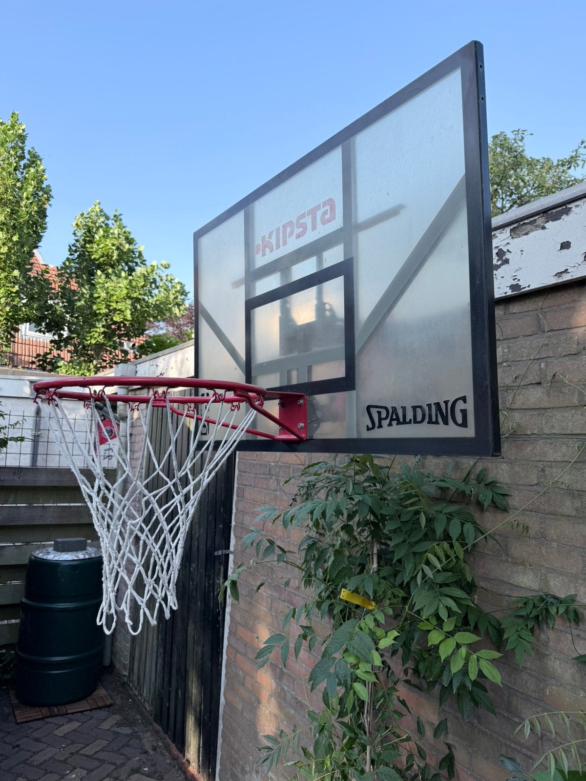 Basketbal Korf (Kipsta/Spalding) - Muurbevestiging, Ophalen, Gebruikt, Ring, Bord of Paal